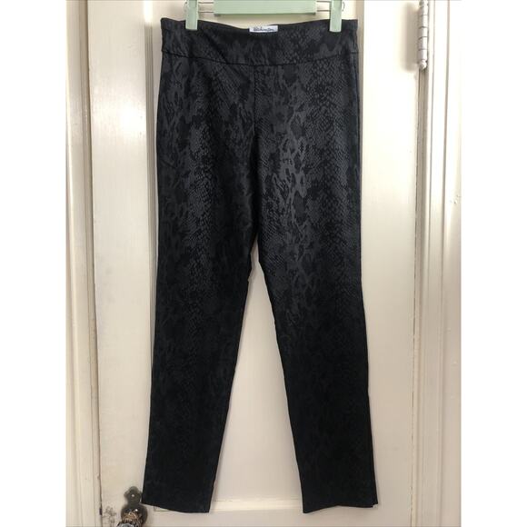 NWOT Patchington Leggings Size 6 Black Snakeskin Print Stretch Heavy Weight - Picture 1 of 5